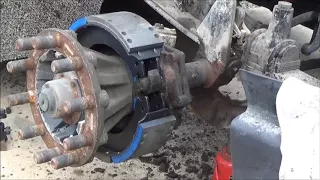 Changing front brakes on a big truck  August 19, 2017