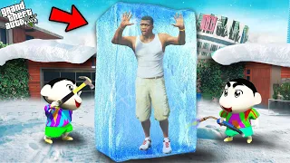GTA 5 : Franklin Shinchan & Pinchan Freezes In Ice GTA 5 !