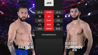 Лэнс Палмер vs. Биберт Туменов | Lance Palmer vs. Bibert Tumenov | ACA 162