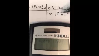 Unit conversions and calculator operation