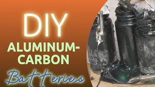 How to make DIY Aluminum Carbon Battery from recycled parts #AluminumBattery #diybattery