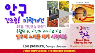 안구건조증 26강. 충혈, 시력개선, 시각, 안과 질환. Dry eye disease, vision improvement, eye disease treatment.