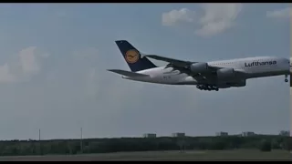 Lufthansa A380 -- Start und Tiefflug in Berlin-Tegel (TXL) am 22.5.2012