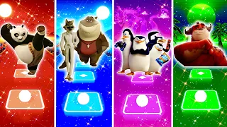 Kungfu Panda 🆚 The Bad Guys 🆚 Penguins Of Madagascar 🆚 Rumble | Tiles Hop EDM Rush🎶 | Who Is Best?🎯