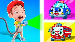 Baby Police Car Lost Color | Best Kids Songs and Nursery Rhymes