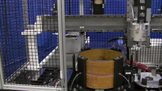 Induction Heated Shell Press - Pressing EV stator core into housing to be used in an EV vehicle