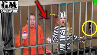 Game Master Locks Us Up in Box Fort Prison for 24 Hours Challenge!