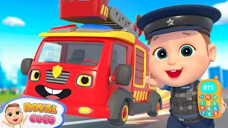 911 Song - Policeman vs Fireman | RoyalCoco Nursery Rhymes & Kids Songs