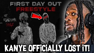 KANYE WEST OFFICIALLY LOST IT! Rundown Spaz ft. Ye  "First Day Out" (Freestyle Pt. 2) REACTION