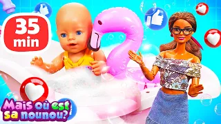 35 min des meilleurs jeux éducatifs pour filles avec Barbie et Baby Born. Compilation en français