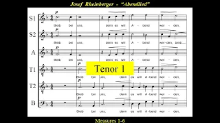 Rheinberger- "Abendlied" Op.69 No.3 - Tenor 1