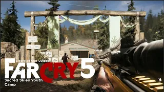 FAR CRY 5 [ Liberated cult Outpost Sacred Skies Youth Camp ] using SNIPER..