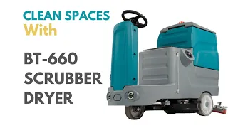 Ride on Scrubber Dryer BT-660 For Mall/courts/warehouse/studio/hotel/hospital.