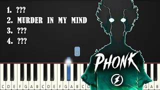 4 POPULAR PHONK SONGS on piano for BEGINNERS