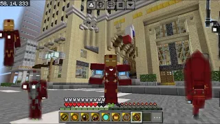 best iron man addon for Minecraft PE. iron man Armory addon.iron man all suits