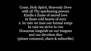 COME HOLY SPIRIT HEAVENLY DOVE Pentecost Hymn Lyrics Words text trending sing along song music