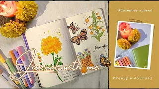 ✧◕⁠｡🖌️Brush Pen Fun: My First Time //Painting & Journaling/ theme: December fall 🌼🍂 #jounaling #asmr