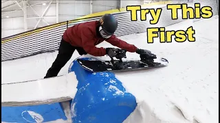 How To Hit a NEW Snowboard Feature | Beginner Guide