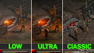 Diablo 2 Resurrected - Low vs Ultra vs Classic | Graphics Comparison 4K