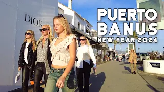 Puerto Banus Marbella Spain New Year in Luxury January 2024 Update Costa del Sol | Málaga [4K]