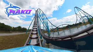 Mako Roller Coaster 4K Front Seat POV - SeaWorld Orlando