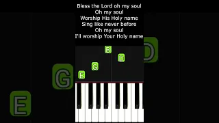 10,000 Reasons | Bless The Lord | BEGINNER #piano #christian #worshiptutorials