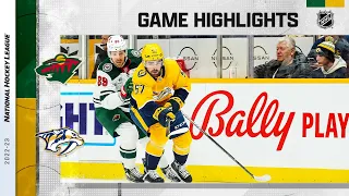 Wild @ Predators 11/15 | NHL Highlights 2022