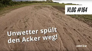 Vlog #164 Unwetter – der Acker fließt davon! Hanf + Färberdistel holen, Gärreste in Zwischenfrucht