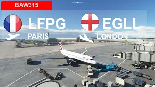 MS FS2020 || A320NEO FBW || LFPG Paris - EGLL London