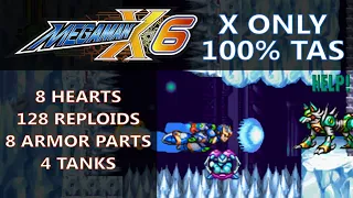 Mega Man X6 "X only, 100%" TAS in 1:02:26