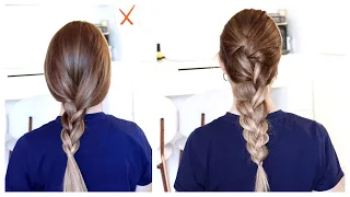 The ultimate way to FAKE a French braid #hairstyles #hair #braids