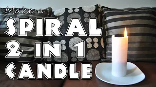 How to make a SPIRAL 2 IN 1 CANDLE (Hurricane shell & Container candle) | HowtomakeCandles.info