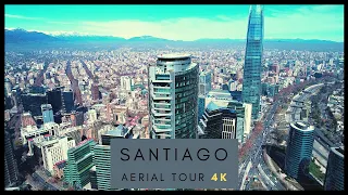 SANTIAGO CHILE - 4K AERIAL DRONE SKYLINE