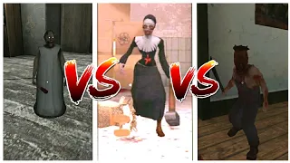 Tiny Granny VS Tiny Evil Nun VS Tiny HeadHorse || Tiny Mod Battle & Jumpscare Battle.