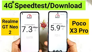 Realme GT Neo 2 vs Poco X3 Pro 4G Speedtest/Download Comparison Jio Sim Testing 🔥🔥🔥