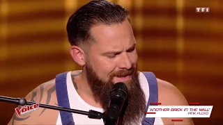 Will Barber performs Pink Floyd's–Another Brick In the Wall in The Voice 2017 France Blind Audition