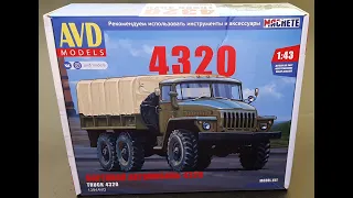 УРАЛ-4320 от AVD models в масштабе 1:43 / 1394AVD / URAL-4320 from AVD models in scale 1:43