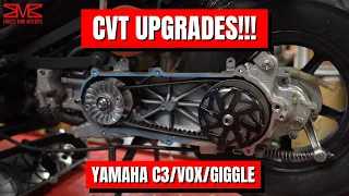 Yamaha C3/Vox/Giggle - CVT Upgrades! Reveno Clutch and Malossi Variator