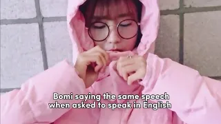 apink's bomi speaking in english