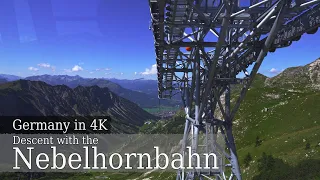 【4K】 Nebelhornbahn - Descent to Oberstdorf with the 2021 newly opened Gondola Lift