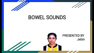 Bowel sounds