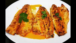 Sea Bass with Lemon Butter Sauce | How to Cook Sea Bass in Pan | Fry Sea Bass | Fry Fish Recipe