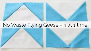 How to Sew No Waste Flying Geese - no specialty ruler