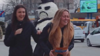 Злой снеговик Жуткий снеговик Пранк.Страшный Снеговик Пранк Scary Snowman Prank