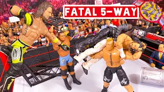 Brock Lesnar vs AJ Styles vs Keith Lee vs Jeff Hardy vs Matt Hardy - Action Figure Match!