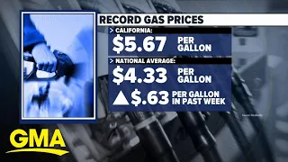 Ban on Russian oil causes US gas prices to climb l GMA
