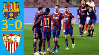 Barcelona vs Sevilla (3-0) Extended Highlights And Goals