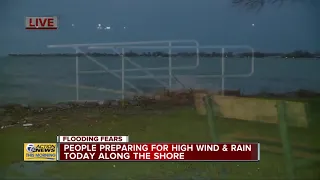 People preparing for high wind & rain Thursday along the shore