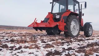 Почвенная фреза усиленная (почвофреза) навесная ФРН-2К на МТЗ-82