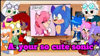 ||•Sonic characters react to ships•|| gacha club ||Part 2||